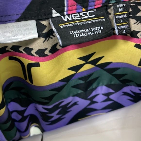 Wesc Oden Southwestern Blanket Print Collared Short-Sleeve Button-Down Shirt - Picture 7 of 9